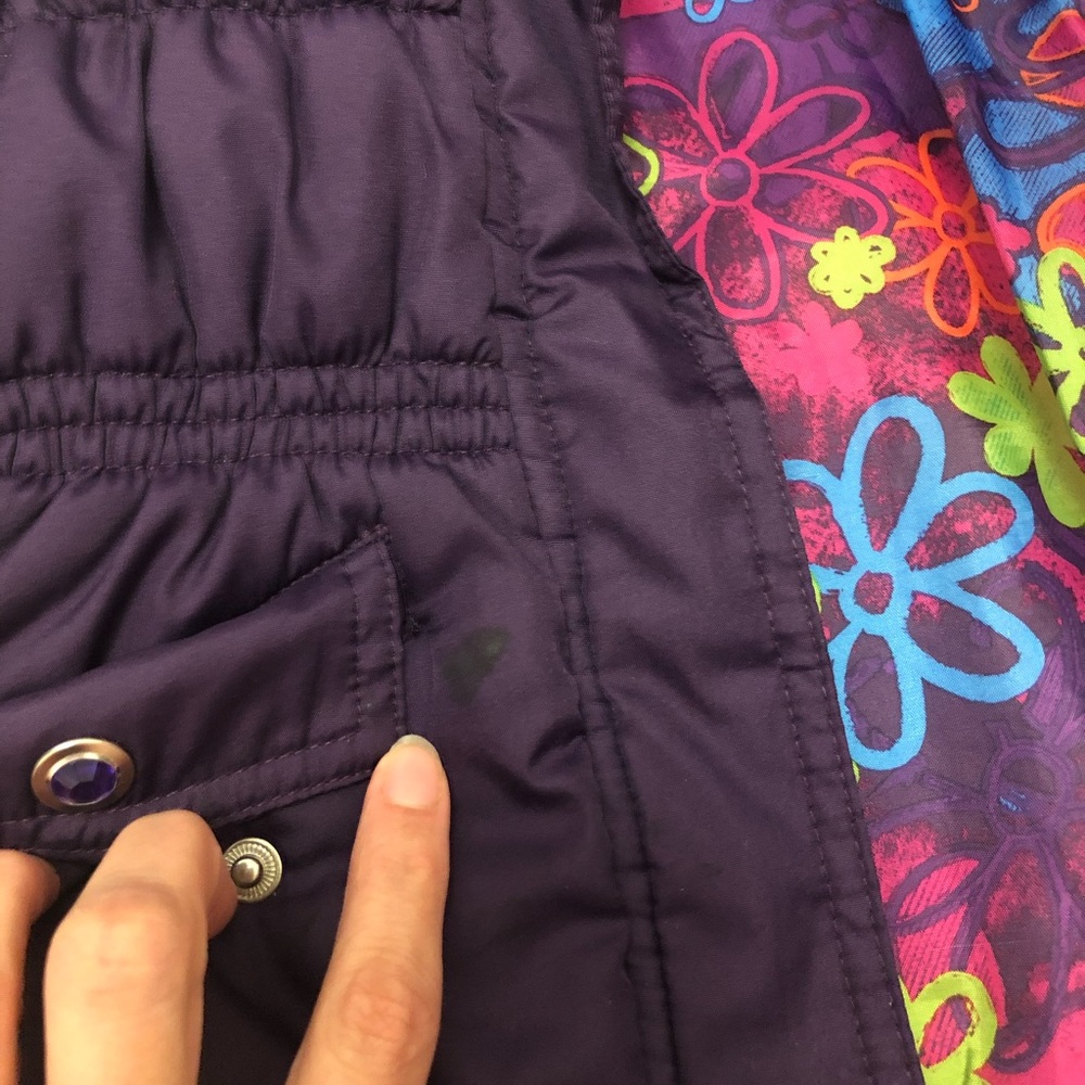Girl 12M winter purple jacket coat and sweater - Picture 2 of 6